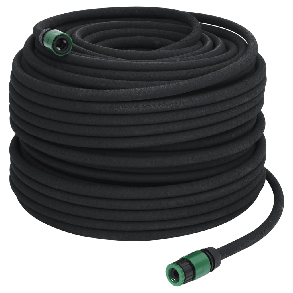 VidaXL Tropfschlauch 0,6'' 100 m Gummi schwarz