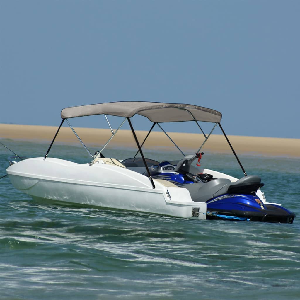 VidaXL Bimini-Top 3 Bögen 183x140x137 cm grau