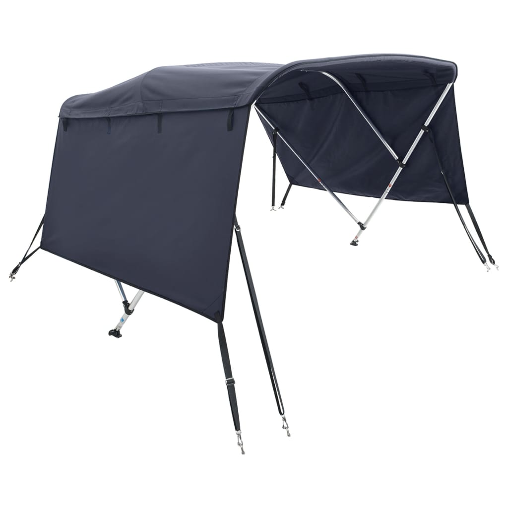 VidaXL Bimini-Top 3 Bögen mit Seitenwänden 183x(185-198)x137 cm