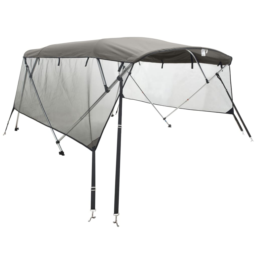 VidaXL Bimini-Top 4 Bögen mit Netzseitenwänden 243x(185-198)x137 cm