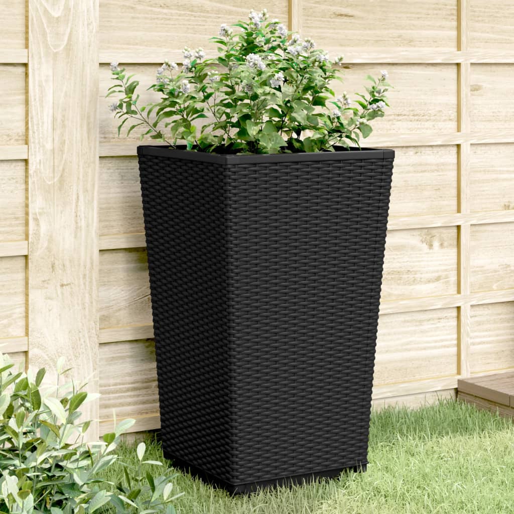 Vidaxx Pflanzgefäße 2 Stück 32,5x32,5x57 cm Polypropylen schwarz