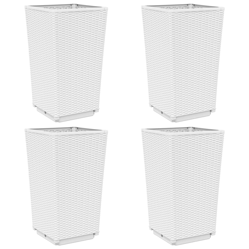 Vidaxx Pflanzgefäße 4 Stück 32,5x32,5x57 cm Polypropylen weiß