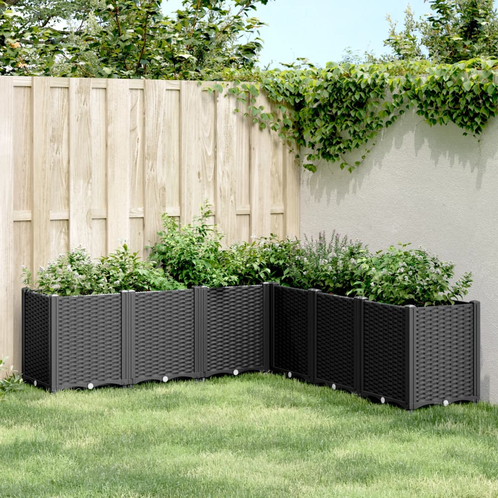 Vidaxx Pflanzgefäß 160x160x53 cm Polypropylen schwarz