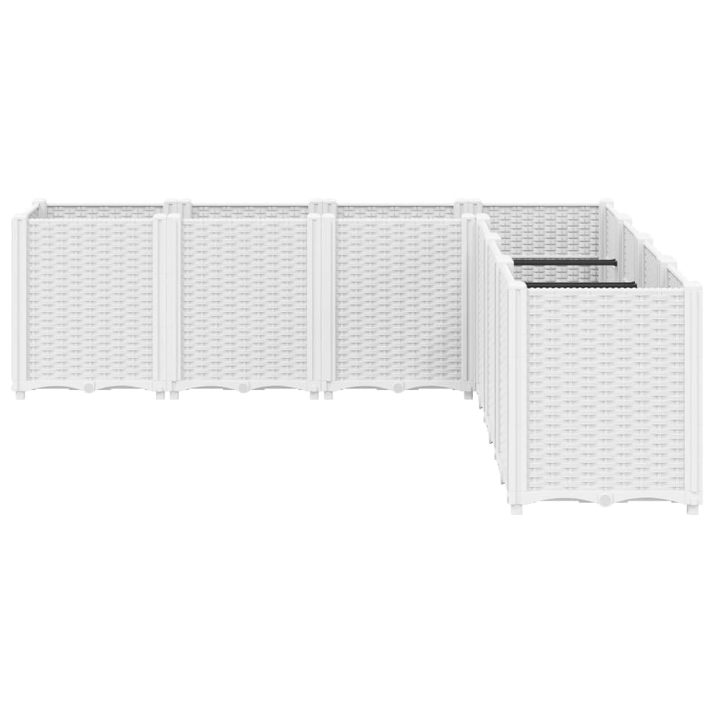 Vidaxl plantenbak 160x160x53 cm polypropeen wit