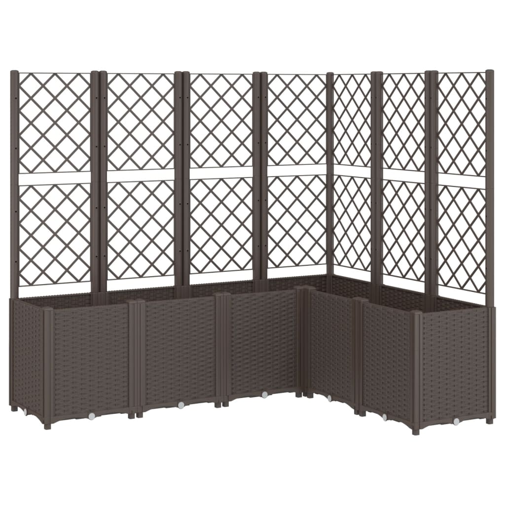 VidaXL Pflanzgefäß mit Gitter 160x120x140 cm Polypropylen braun