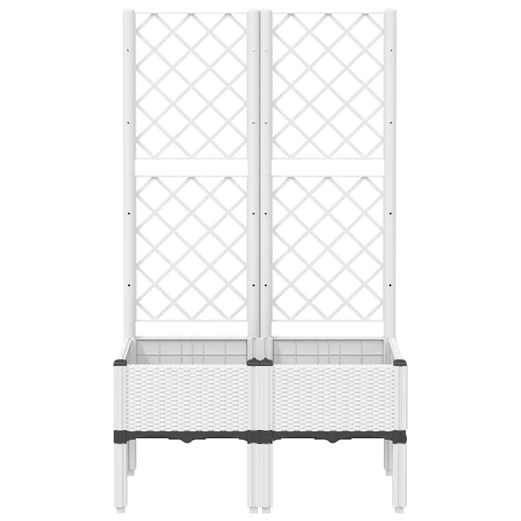 Vidaxx Pflanzgefäß mit Spalier 80x40x142 cm Polypropylen weiß