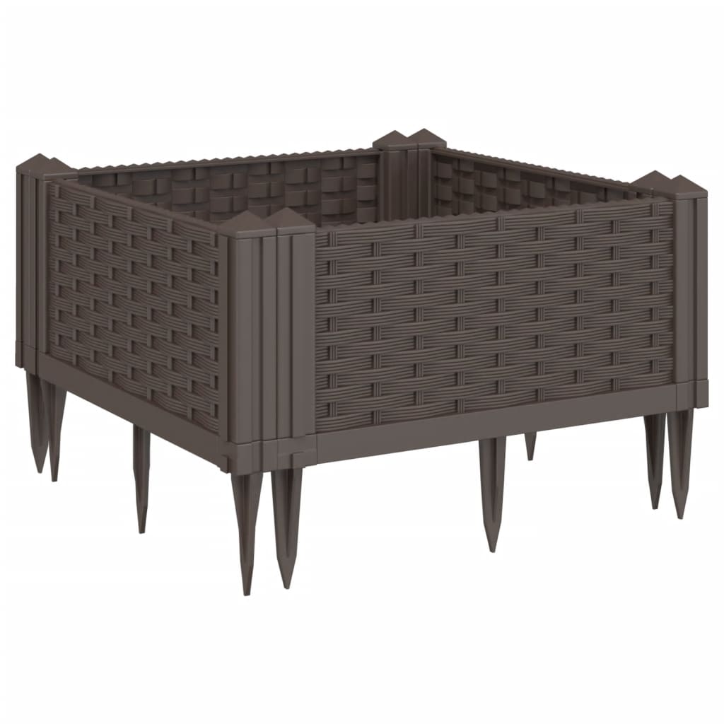Vidaxx Pflanzgefäß mit Zapfen 42,5x42,5x28,5 cm Polypropylen braun