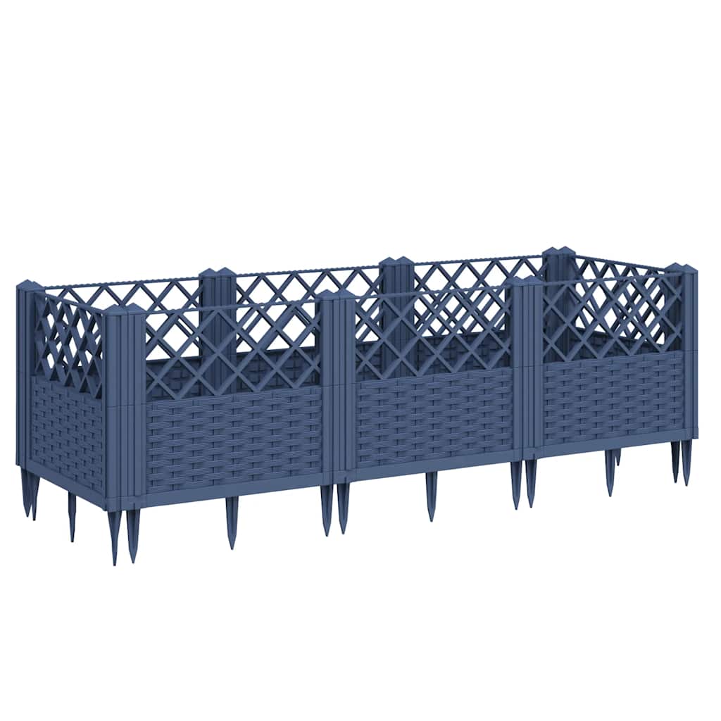 Vidaxx Pflanzgefäß mit Zapfen 123,5x43,5x43,5 cm Polypropylen grau