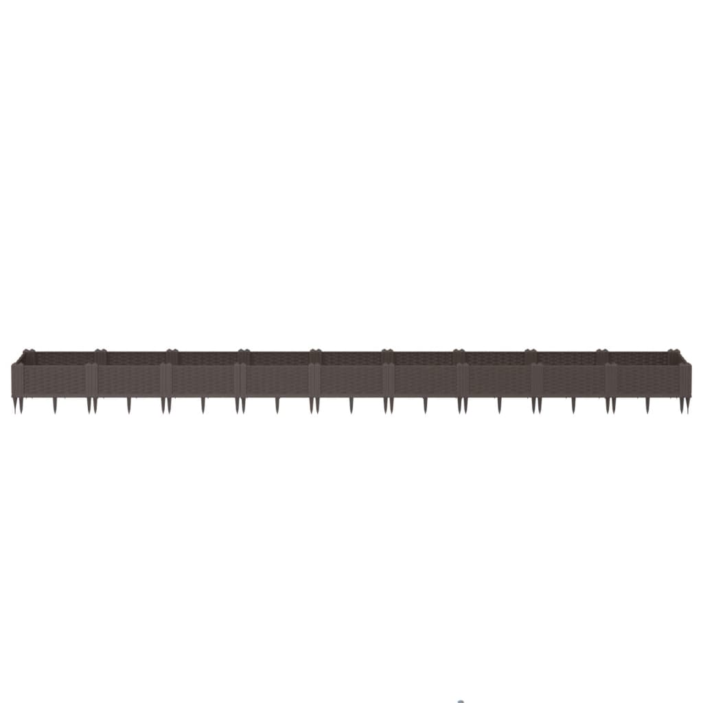 Vidaxx Pflanzgefäß mit Zapfen 362,5x42,5x28,5 cm Polypropylen braun