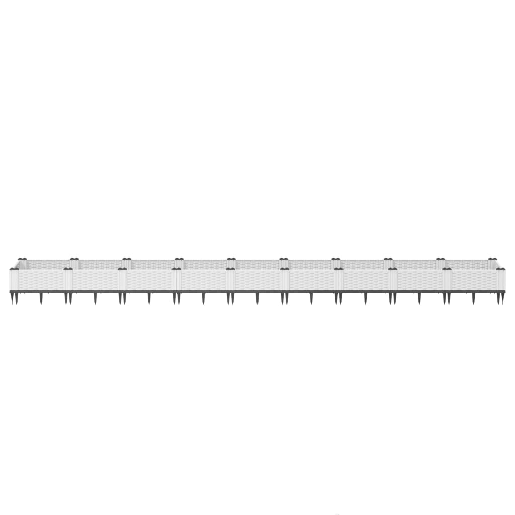 Vidaxx Pflanzgefäß mit Zapfen 362,5x42,5x28,5 cm Polypropylen weiß
