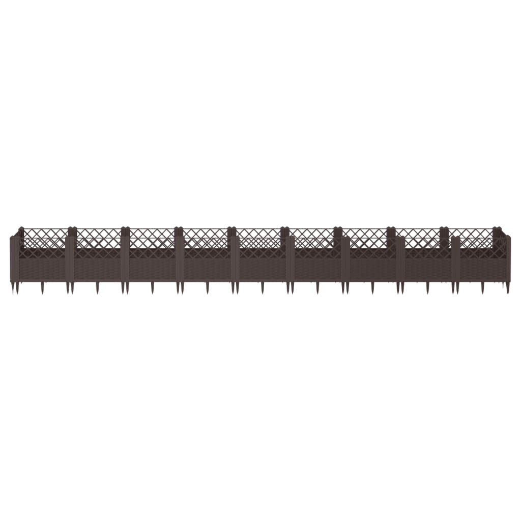 Vidaxx Pflanzgefäß mit Zapfen 363,5x43,5x43,5 cm Polypropylen braun