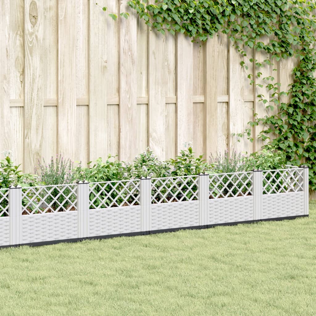 Vidaxx Pflanzgefäß mit Zapfen 363,5x43,5x43,5 cm Polypropylen weiß
