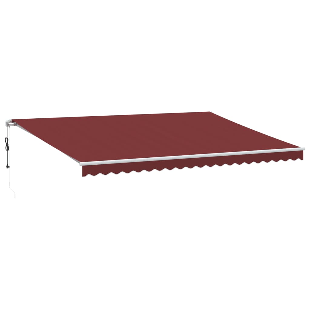 VidaXL Markise automatisch ausziehbar mit LED 500x300 cm burgunderrot