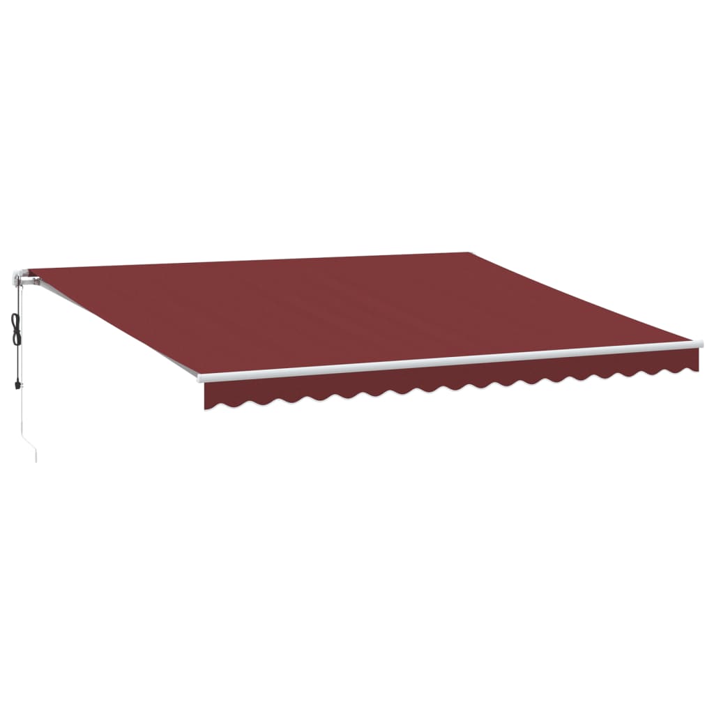 VidaXL Markise automatisch ausziehbar mit LED 450x350 cm burgunderrot