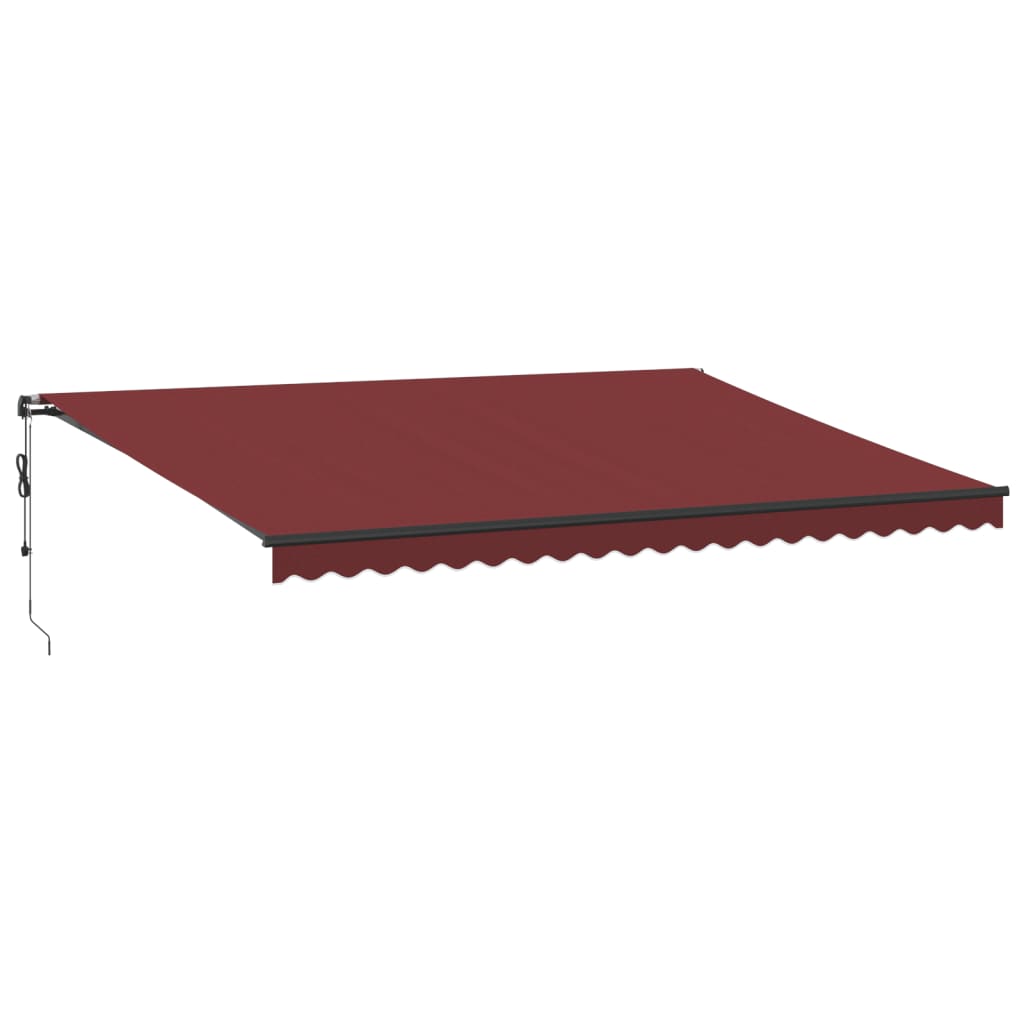VidaXL Markise automatisch ausziehbar 500x350 cm burgunderrot
