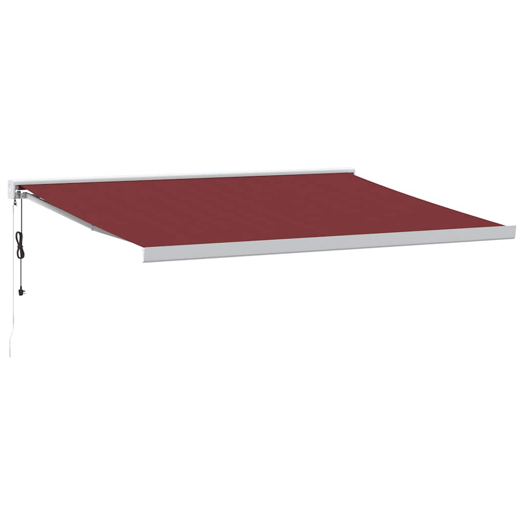 VidaXL Markise automatisch ausziehbar 400x300 cm burgunderrot