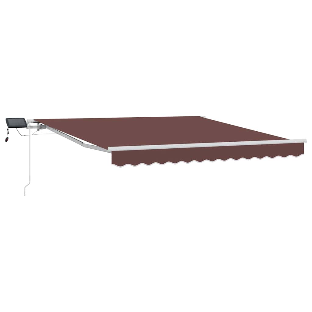 Vidaxl luifel handmatig uittrekbaar met led's 300x250 cm bruin