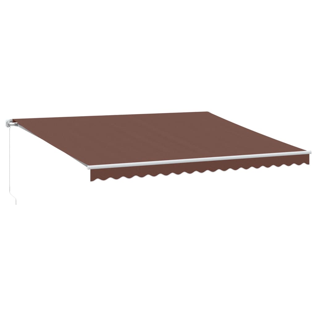 VidaXL Markise manuell ausziehbar mit LED 450x350 cm braun