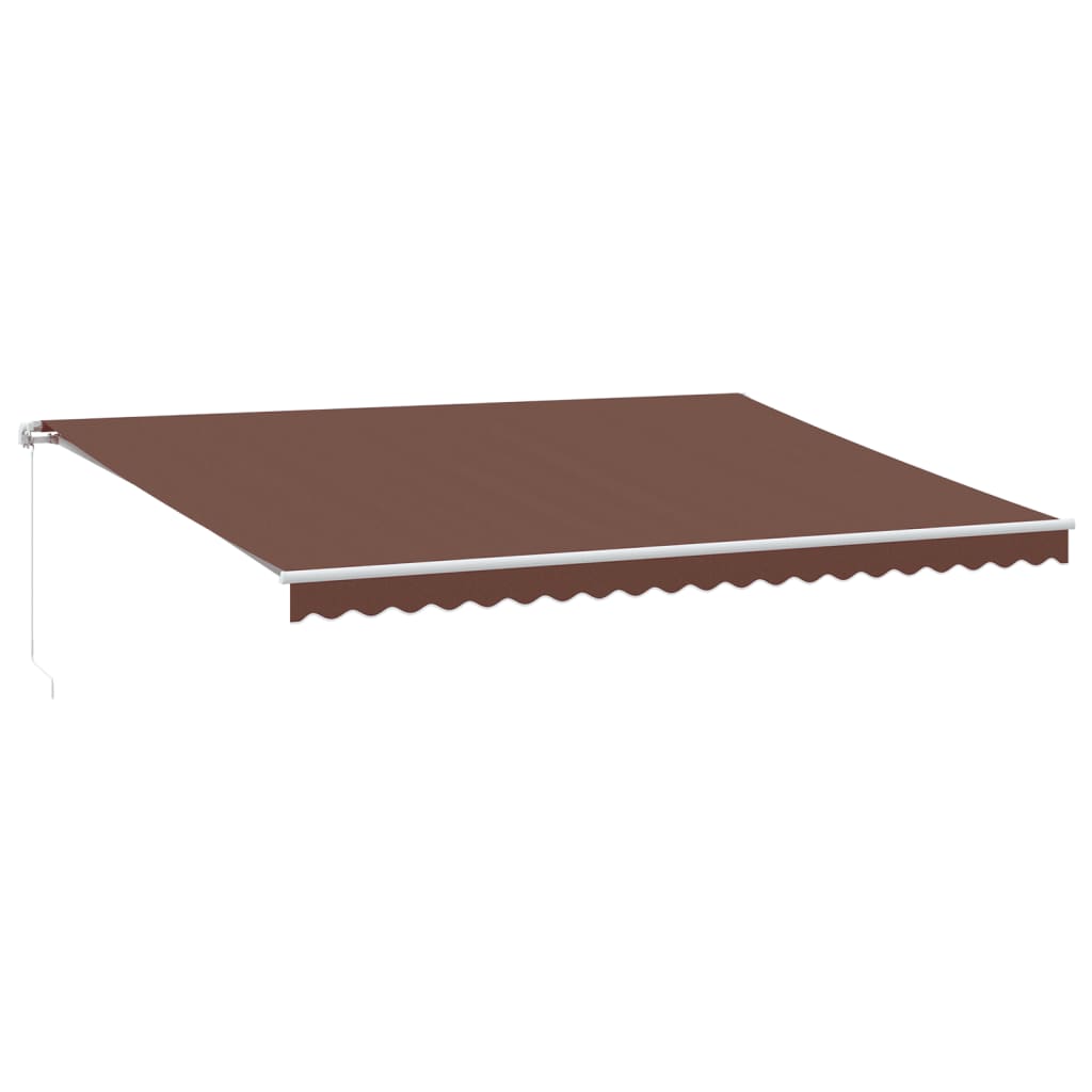 VidaXL Markise manuell ausziehbar mit LED 500x350 cm braun