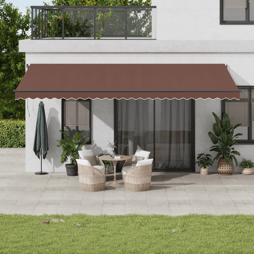 VidaXL Markise automatisch ausziehbar 600x350 cm braun