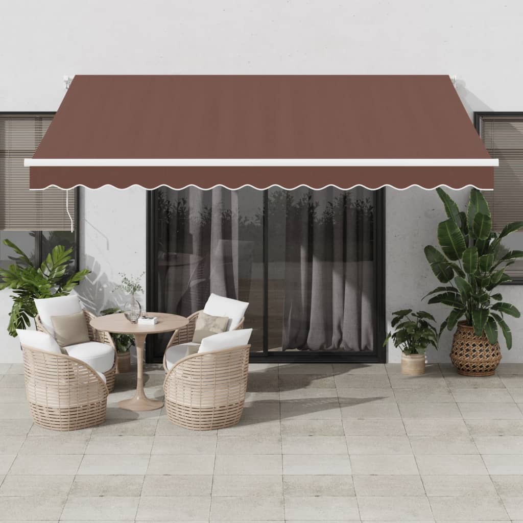 VidaXL Markise manuell ausziehbar 400x300 cm braun
