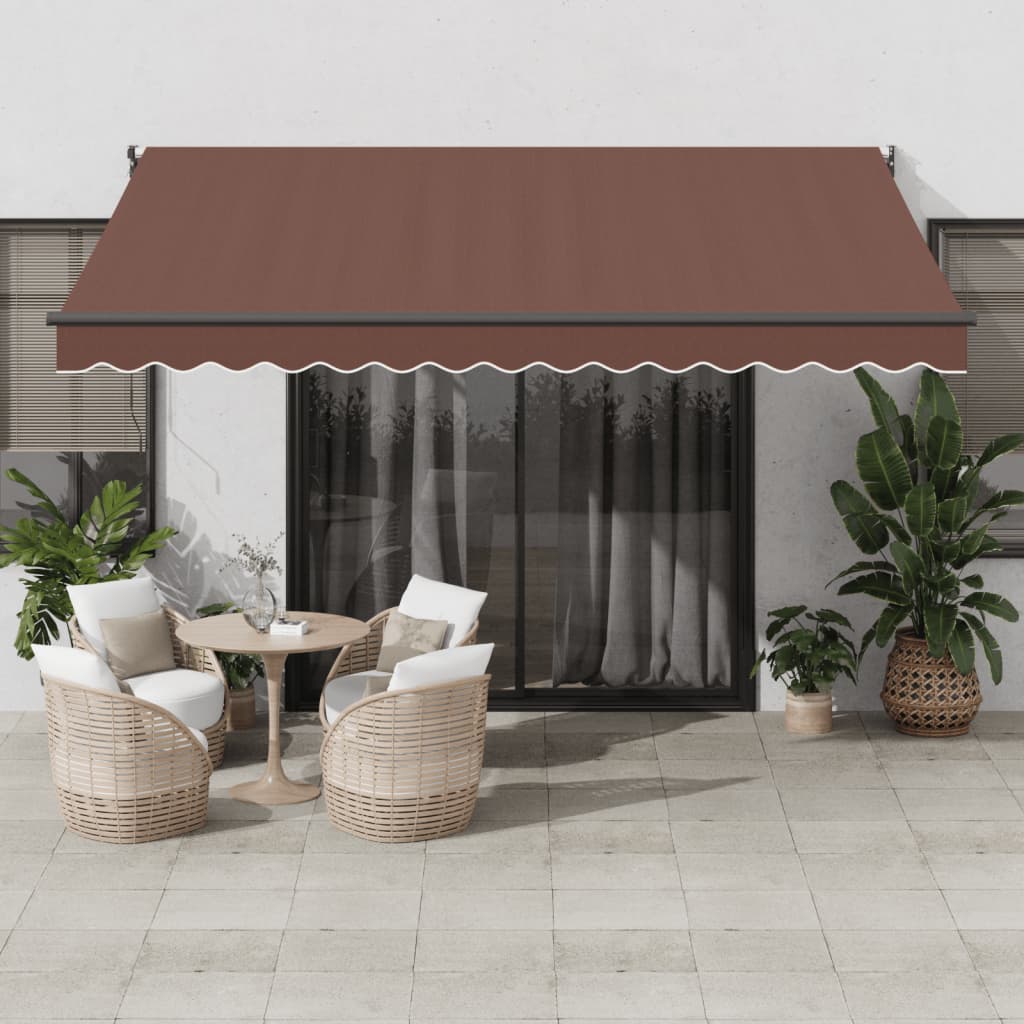 VidaXL Markise manuell ausziehbar 400x300 cm braun