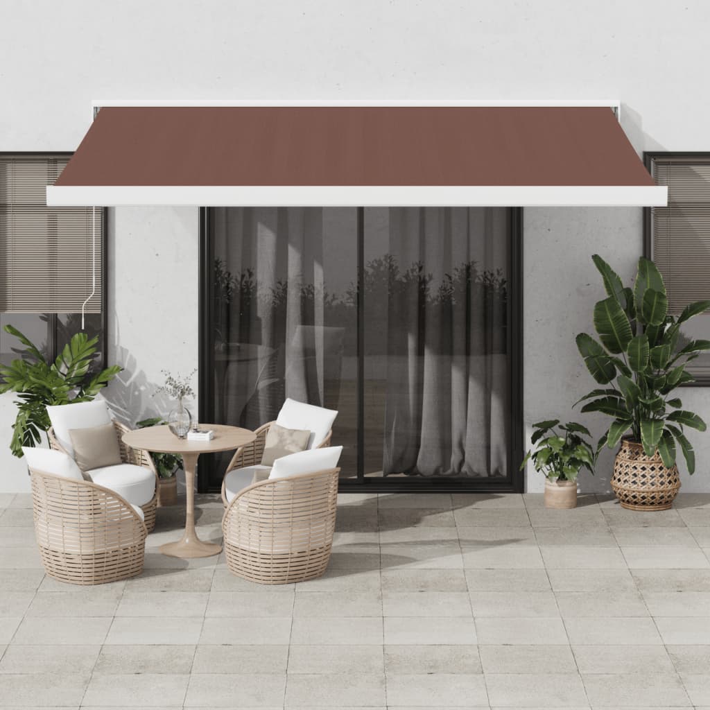 VidaXL Markise manuell ausziehbar 450x300 cm braun