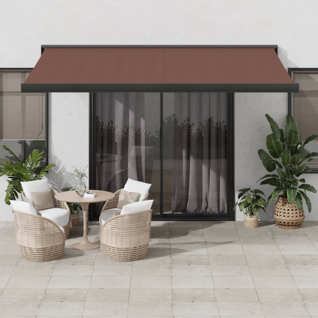 VidaXL Markise manuell ausziehbar 450x300 cm braun