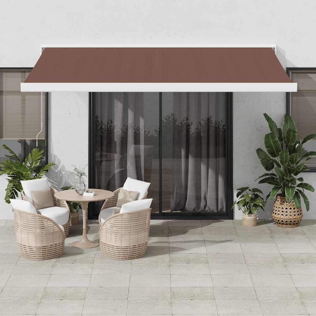 VidaXL Markise automatisch ausziehbar 400x300 cm braun