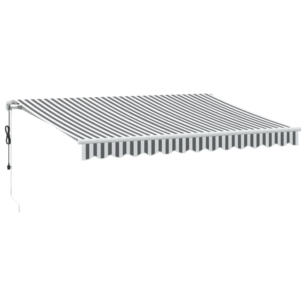 VidaXL Markise automatisch ausziehbar LED 350x250 cm Anthrazit und Weiß