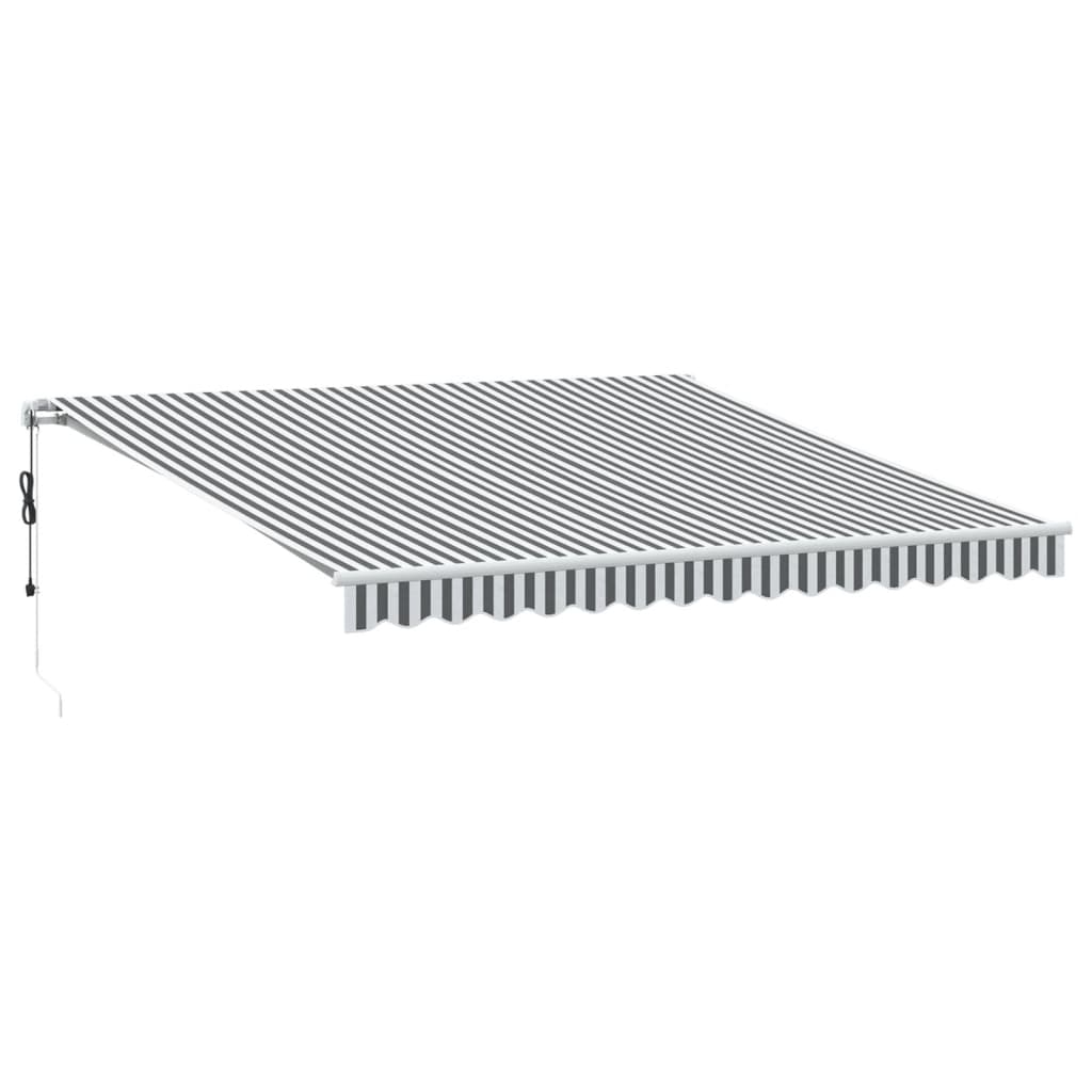 VidaXL Markise automatisch ausziehbar LED 400x350 cm Anthrazit und Weiß