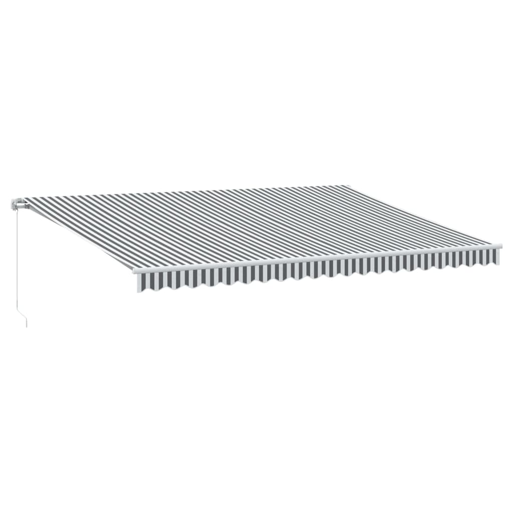 VidaXL Markise manuell ausziehbar 500x350 cm Anthrazit und Weiß