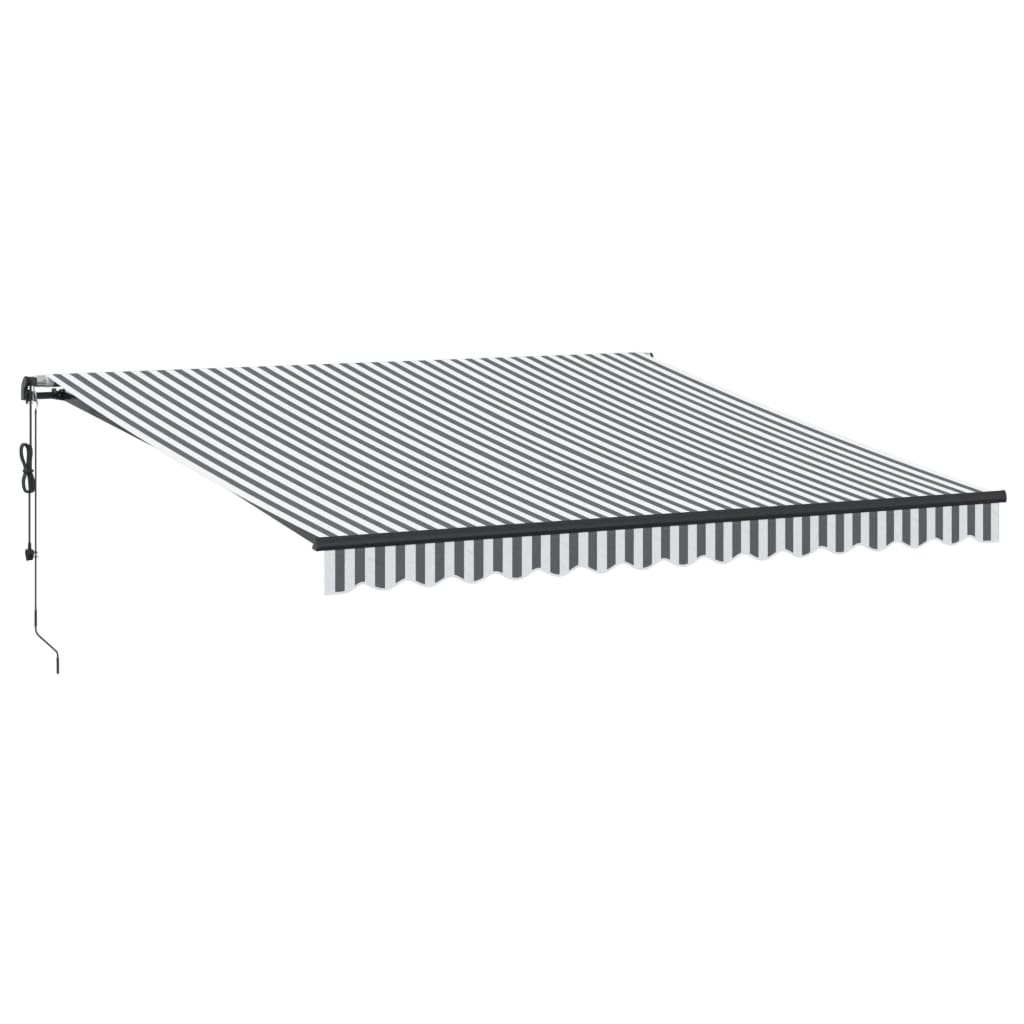 VidaXL Markise automatisch ausziehbar LED 400x350 cm Anthrazit und Weiß