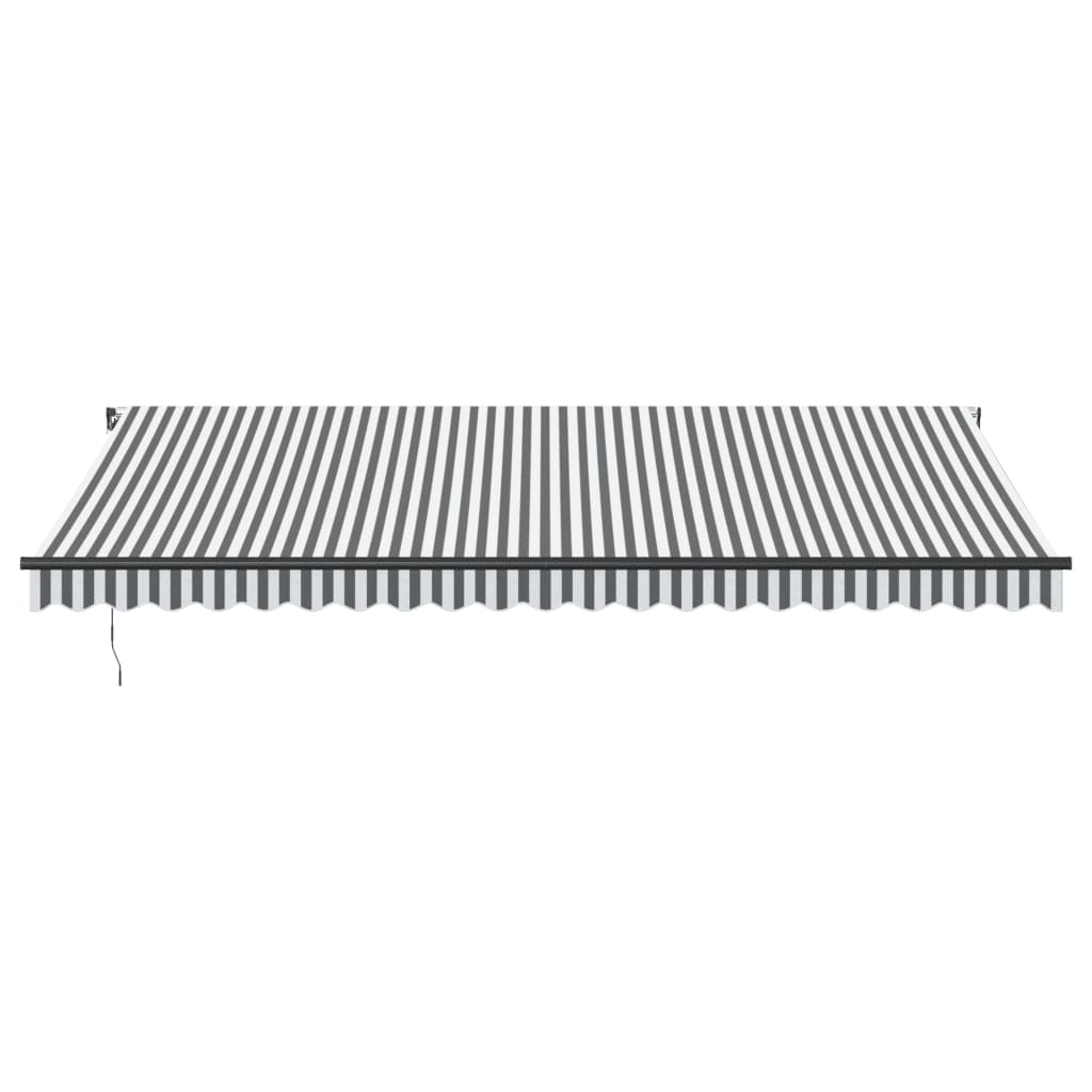 VidaXL Markise manuell ausziehbar 500x350 cm Anthrazit und Weiß
