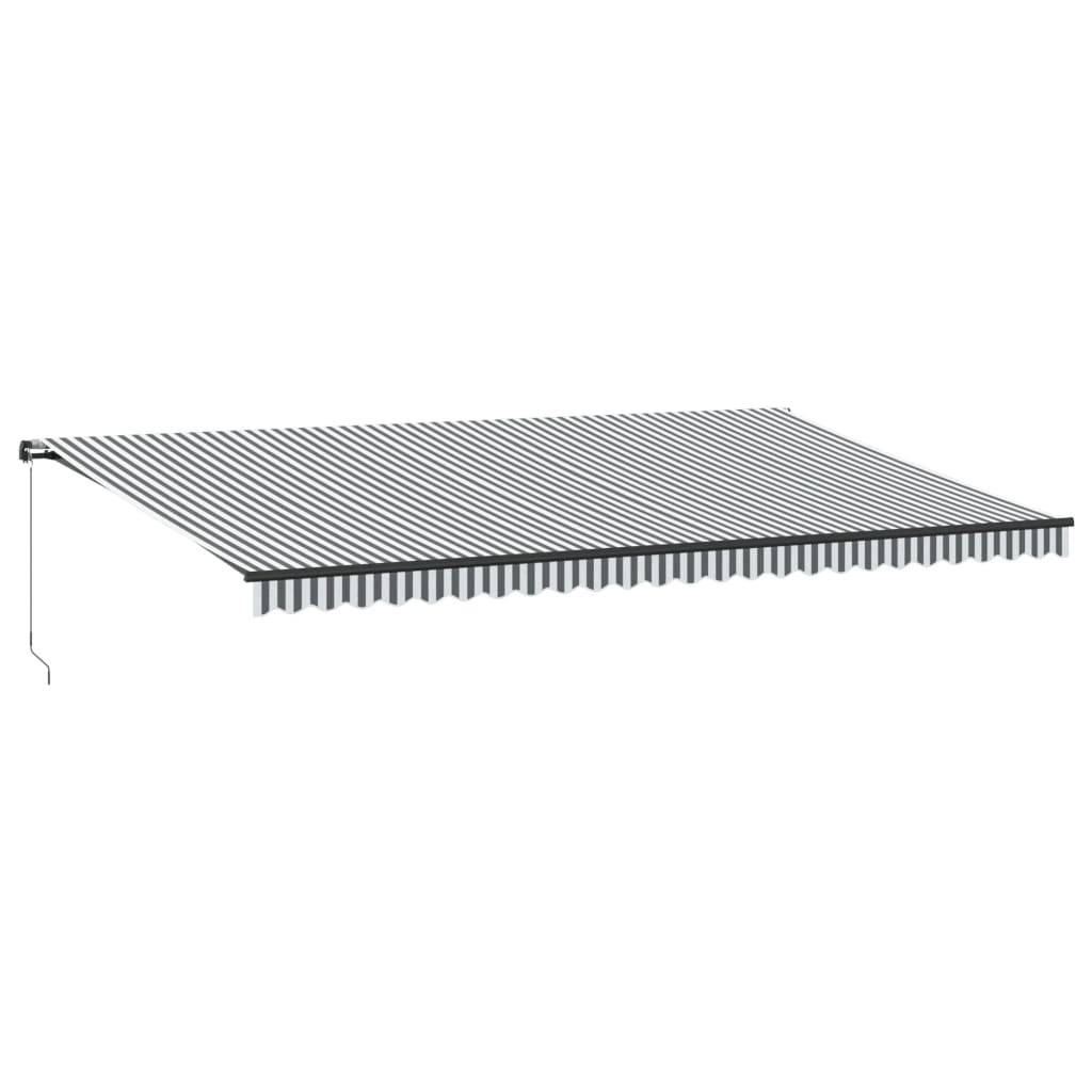VidaXL Markise manuell ausziehbar und LED 600x350 cm Anthrazit und Weiß