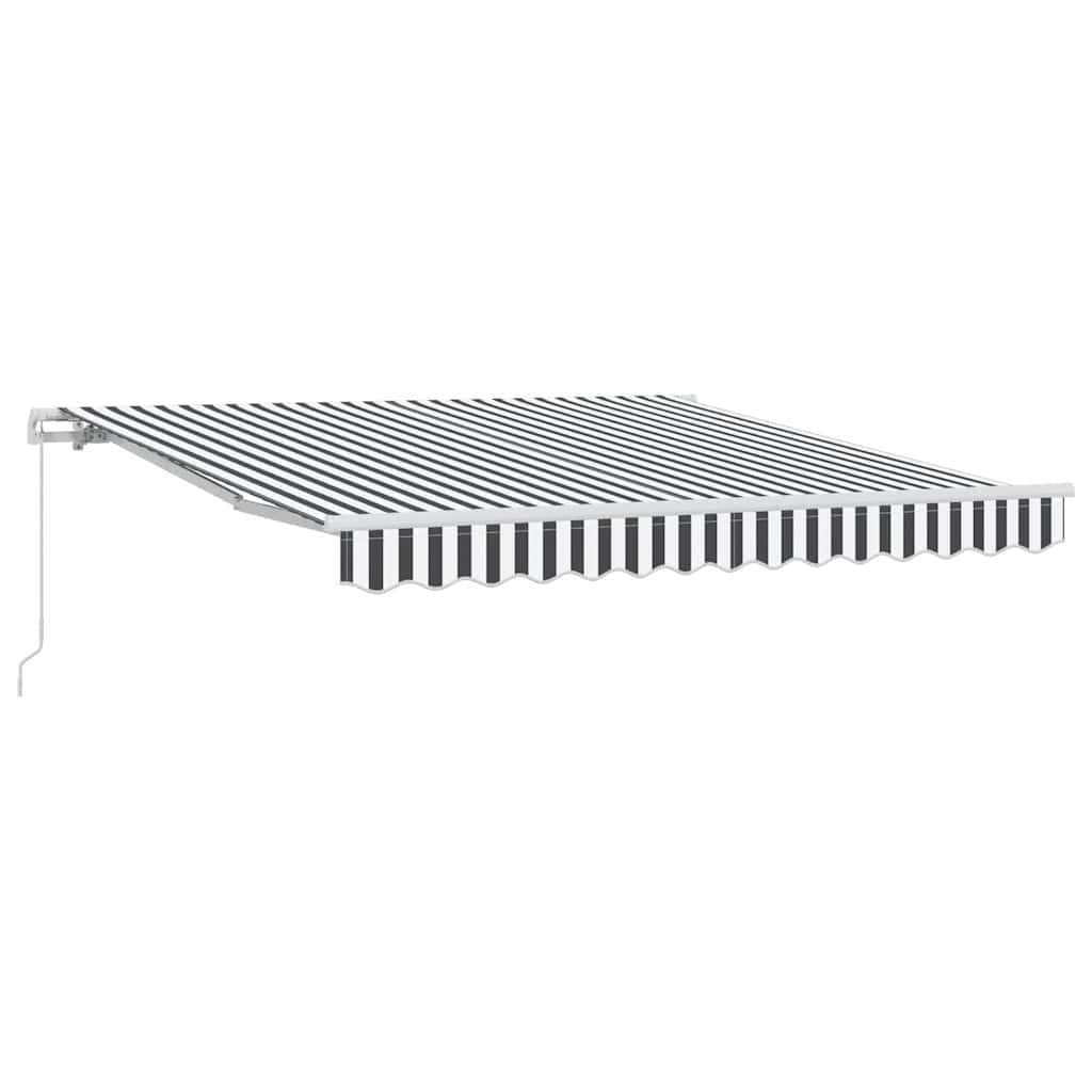 VidaXL Markise manuell ausziehbar 300x250 cm Anthrazit und Weiß