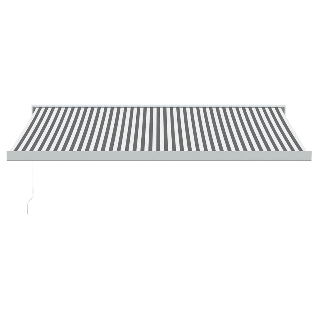 VidaXL Ausziehbare Markise 4x3 m Stoff und Aluminium Anthrazit und Weiß