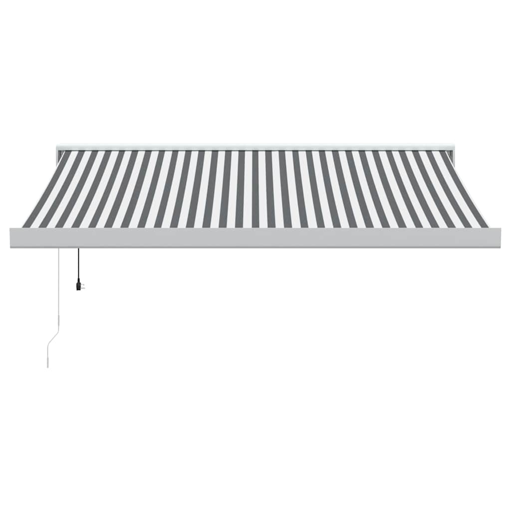 VidaXL Ausziehbare Markise 3x2,5 m Stoff und Aluminium Anthrazit und Weiß