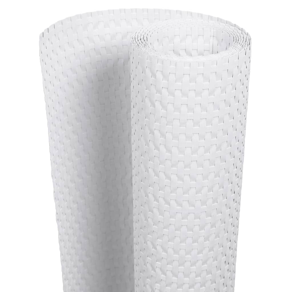 VidaXL Balkonschirm 500x90 cm Polyrattan weiß