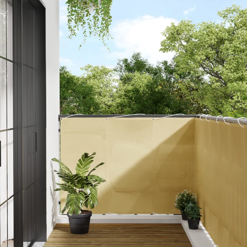 Vidaxx Balkonschirm 120x1000 cm 100 % Oxford-Polyester sandfarben