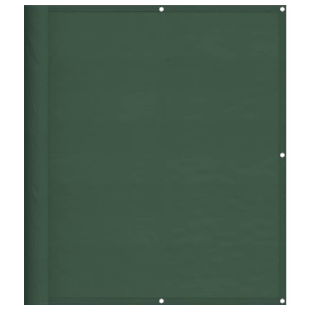 VidaXL Balkon-Sichtschutz 120 x 800 cm, 100 % Oxford-Polyester, dunkelgrün