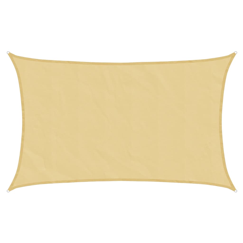 Vidaxl Sonnensegel 8x5 m 100 % Polyester Oxford sandfarben