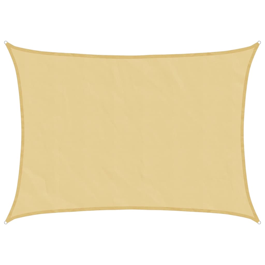 Vidaxl Sonnensegel 8x6 m 100 % Polyester Oxford sandfarben