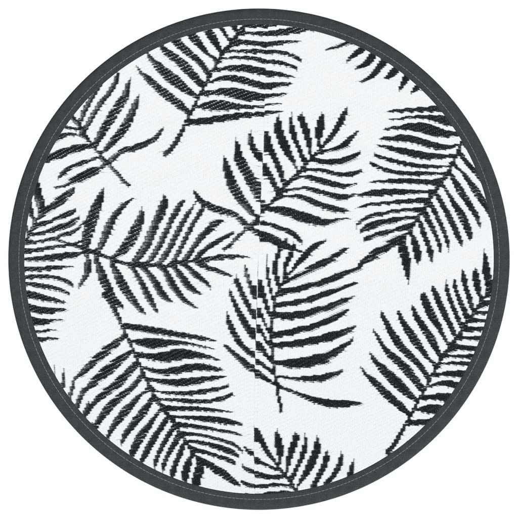 Vidaxx Outdoor-Teppich Arakil ø200 cm Polypropylen weiß und schwarz