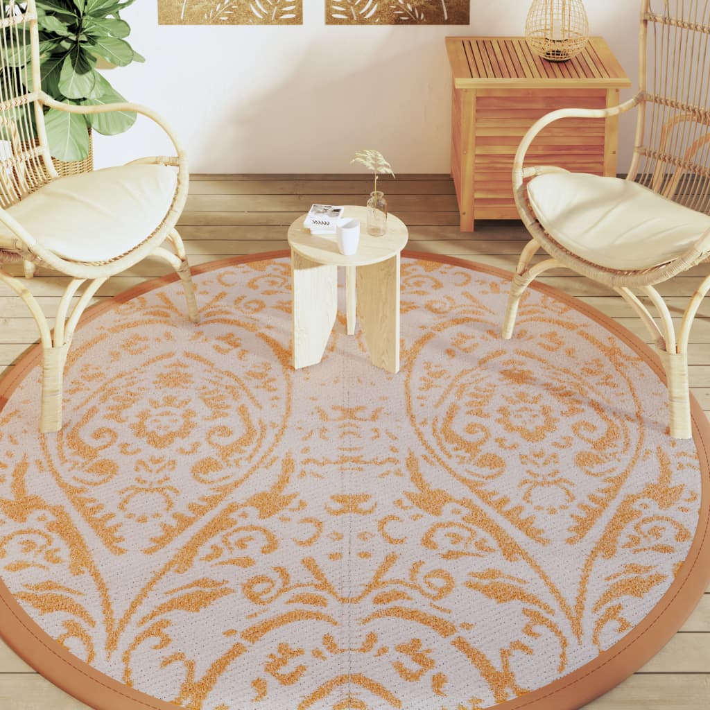 Vidaxx Outdoor-Teppich Arakil ø200 cm Polypropylen orange und weiß