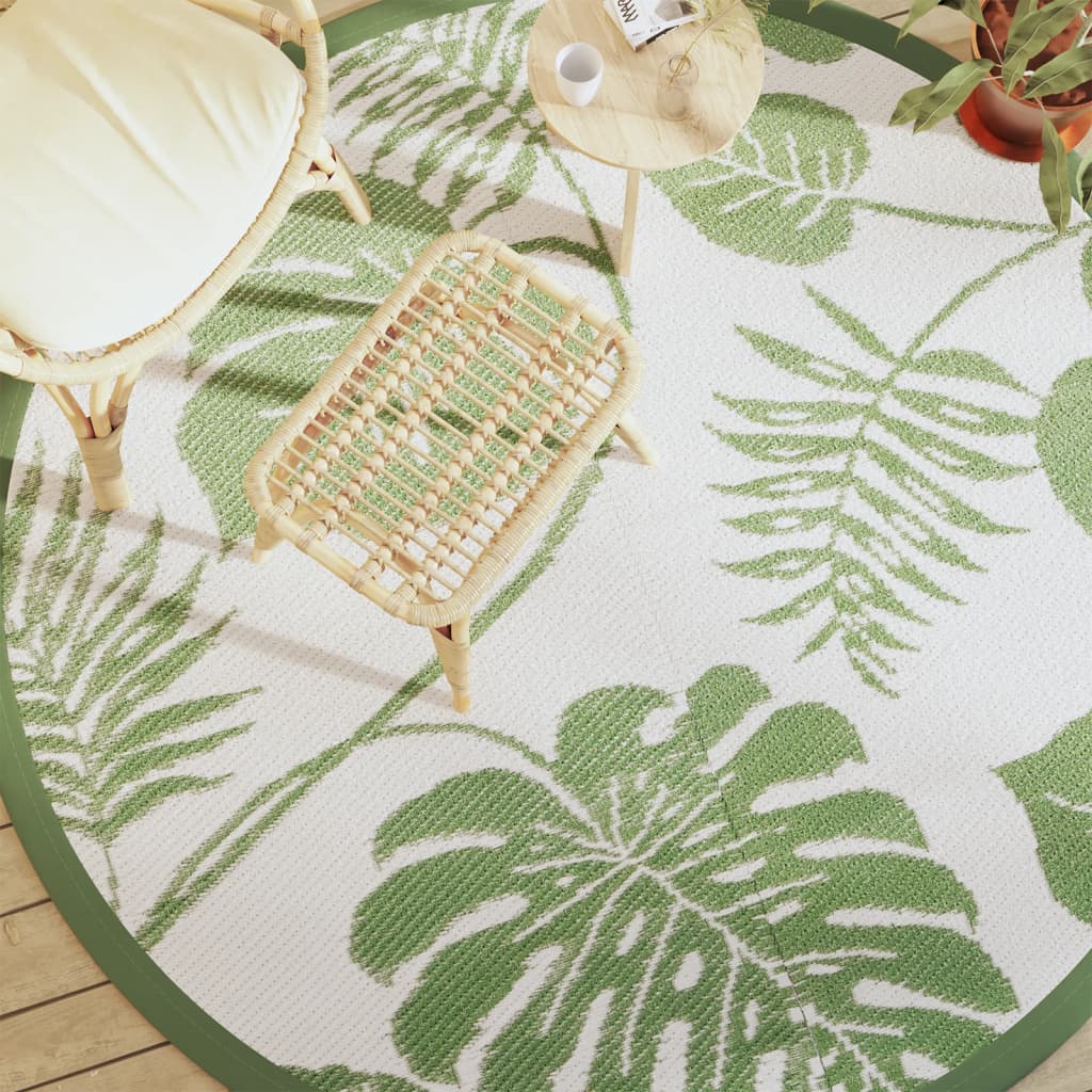 VidaXL Outdoor-Teppich Ø200 cm Polypropylen grün