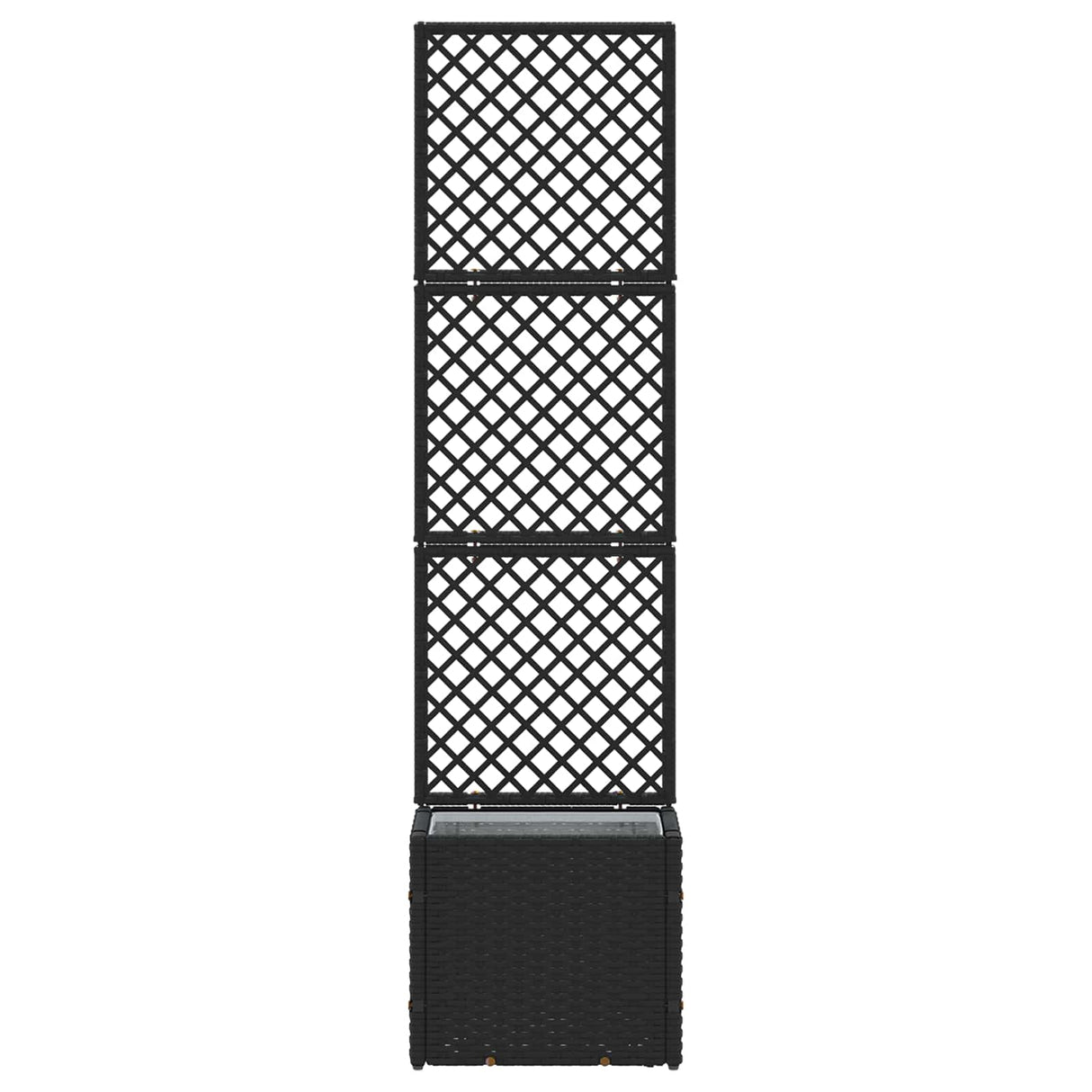Vidaxl tuin bloempot zwart 35 x 30 x 135 cm metaal