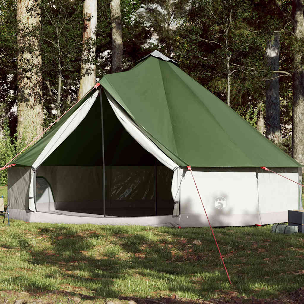 Vidaxl Tipi-Zelt für Familie 12 Personen wasserdicht grün