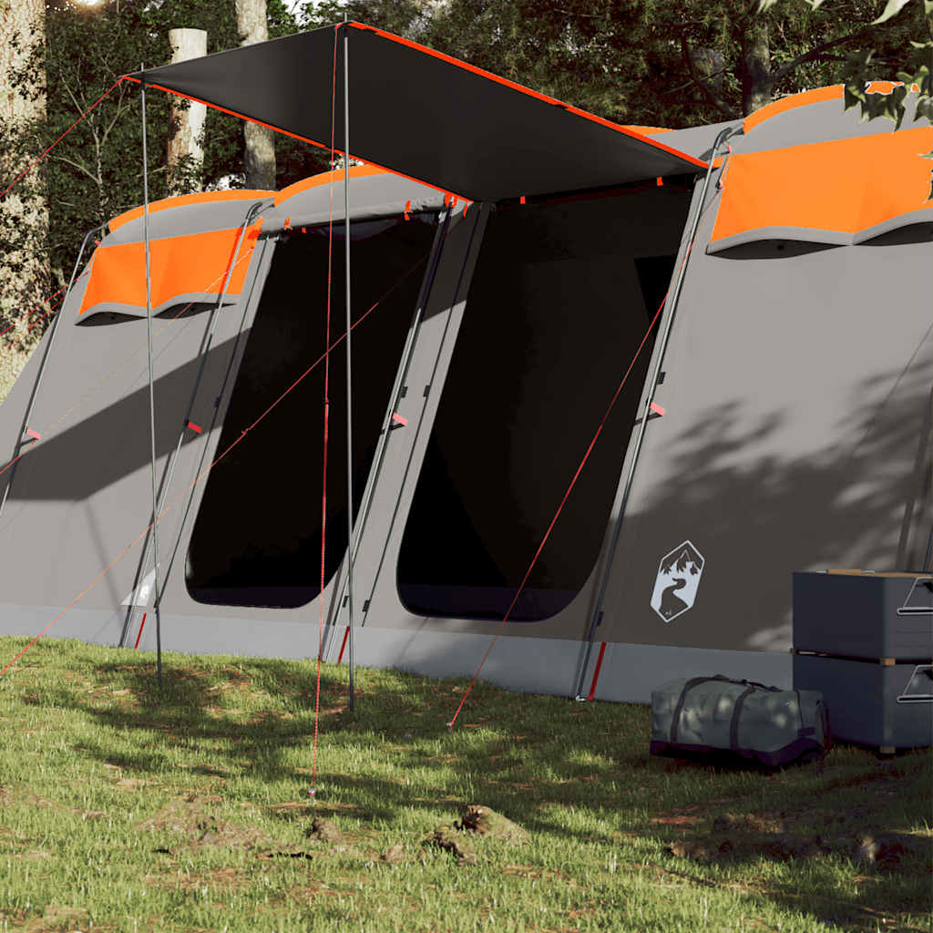 Vidaxx Tunnelzelt 10 Personen wasserdicht grau und orange