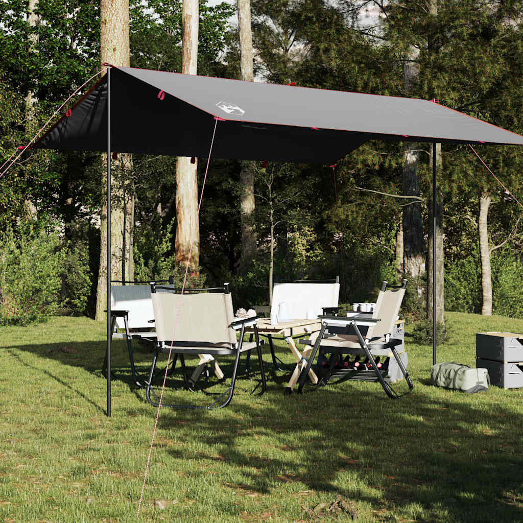 Vidaxx Camping-Markise wasserdicht 360x294 cm grau und orange